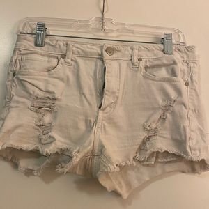 RSQ Ripped White Shorts